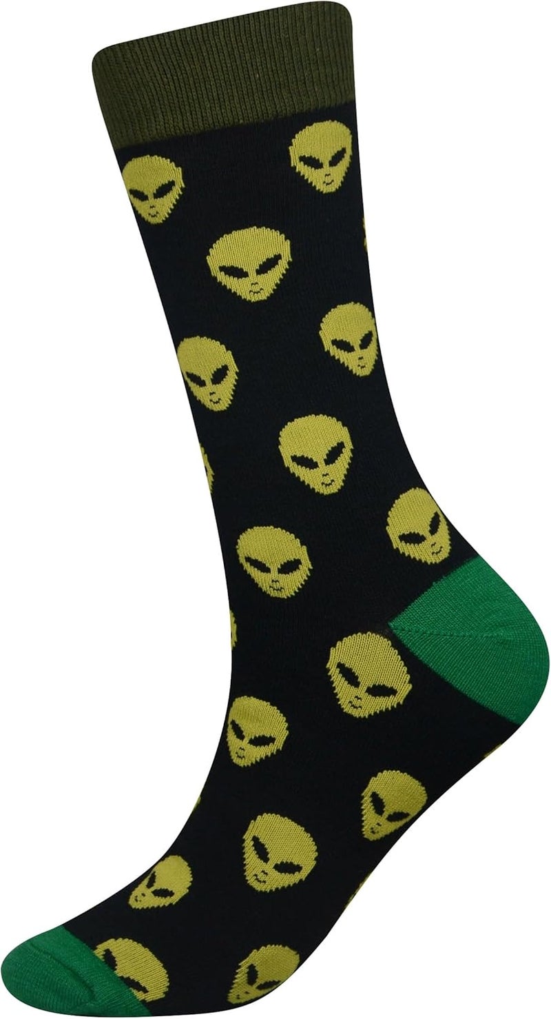 Cansok Men's 2/4 Packs Fun Crazy Novelty Dress Crew Socks - Image 4